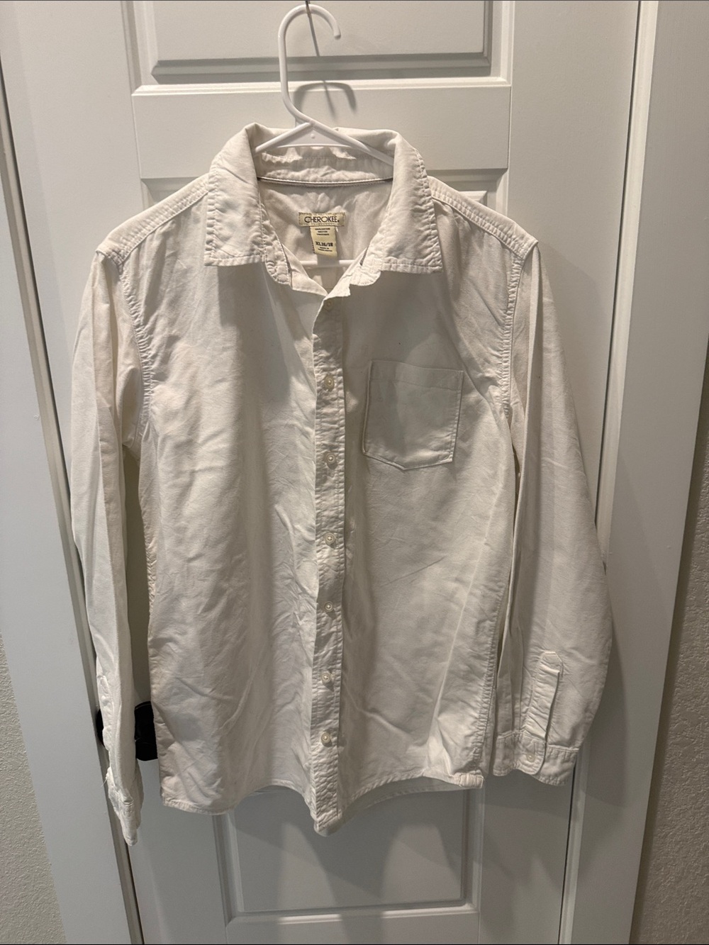 Cherokee White Boys Button-Down Shirt